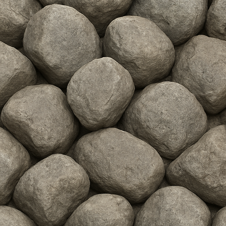 Realistic Boulder seamless PBR texture preview
