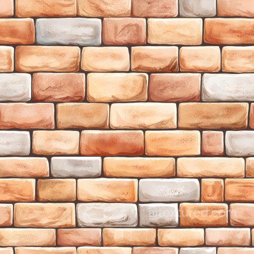 Cracked Brick Wall PBR Texture with Soft Earthy Colors and Chipped Surfaces seamless Brick PBR texture