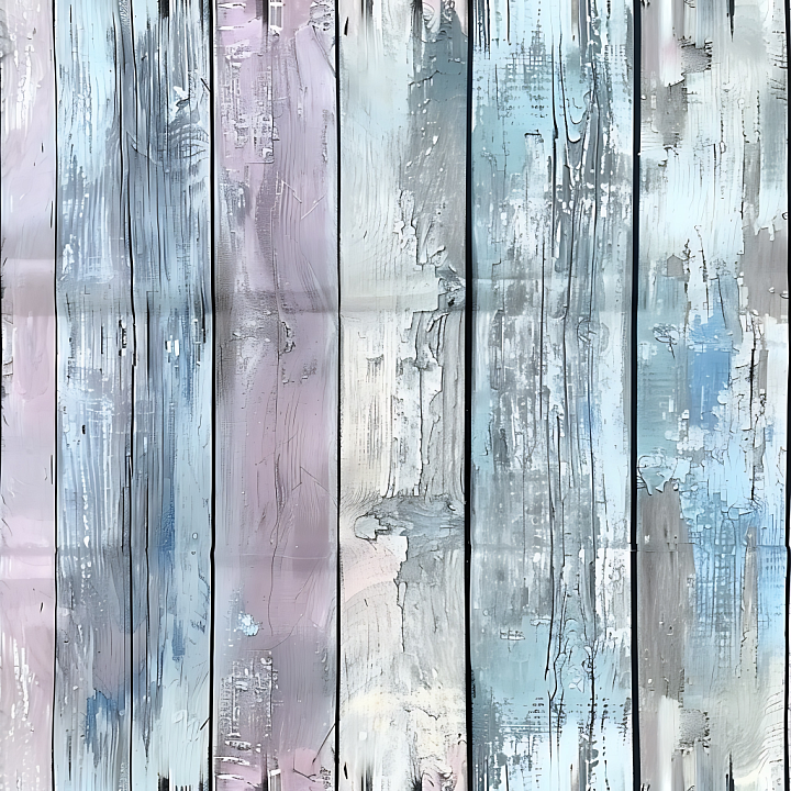 Painted Weathered Wood Planks with Vintage Patina seamless PBR texture preview