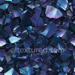 seamless Seamless 3D shattered glass PBR texture with reflective blue and purple shards texture 8k free download PBR