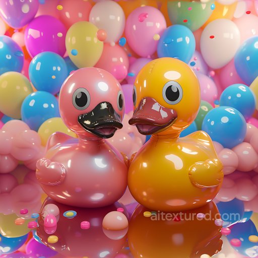 Inflated Balloon Surface PBR Texture with Glossy Reflective Finish seamless Inflated PBR texture