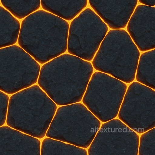 Glowing Basalt Seamless Texture seamless Rock PBR texture