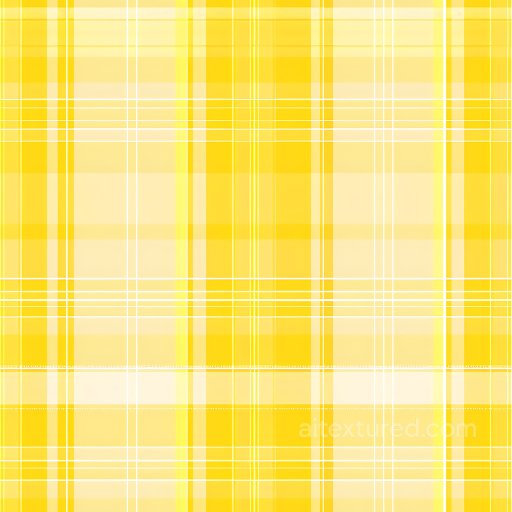 Seamless 3D PBR Texture of Bright Yellow Plaid Patterned Fabric texture preview
