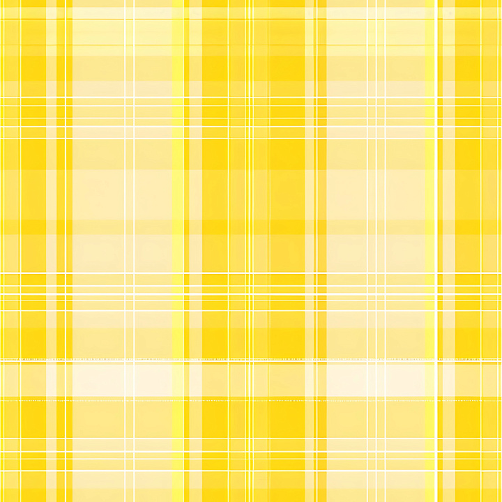 Bright Yellow Plaid Patterned Fabric seamless PBR texture preview