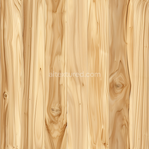 Seamless 3D PBR Texture of Light Pine Wood Planks with Natural Knots and Grain
