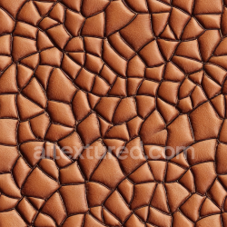 seamless Seamless 3D cracked tan leather PBR texture with distinct stitched panels texture 8k free download PBR