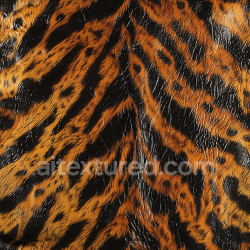 seamless Seamless 3D Glossy Tiger Print Leather PBR Texture with Realistic Fur Patterns texture 8k free download PBR