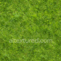 seamless Seamless PBR Green Grass Ground Texture with Small White Flowers and Leaves texture 8k free download PBR