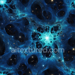 seamless Seamless 3D Space PBR Texture Featuring Glowing Blue Nebula and Cosmic Starfield texture 8k free download PBR