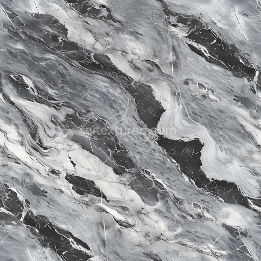Seamless 3D Grigio Carnico Marble PBR Texture with Dynamic White and Grey Veins