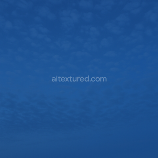 Seamless 8k PBR 3d texture of blue hour sky with subtle sky tint and soft altocumulus clouds