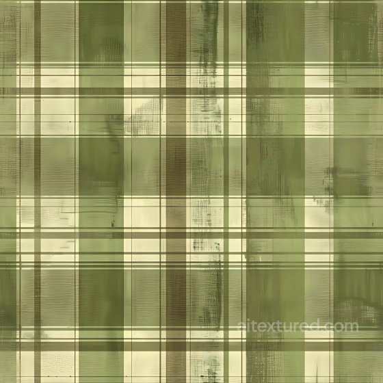 Of Green And Cream Plaid Fabric With Subtle Grunge Effect Plaid texture preview