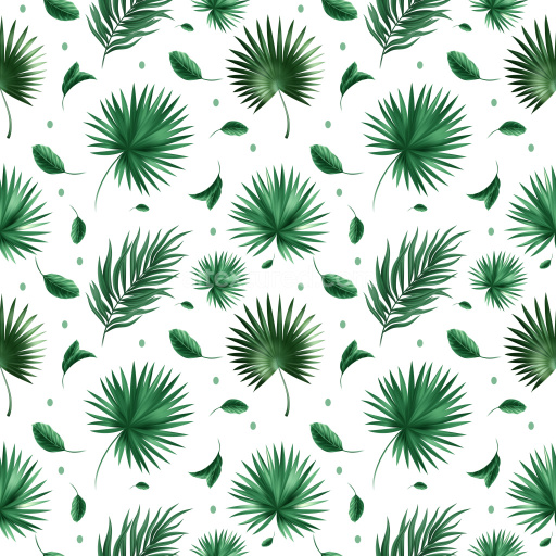 Pattern Bundle - Seamless 3D Pattern PBR Texture Featuring Realistic Tropical Green Leaves and Balanced Re… texture preview