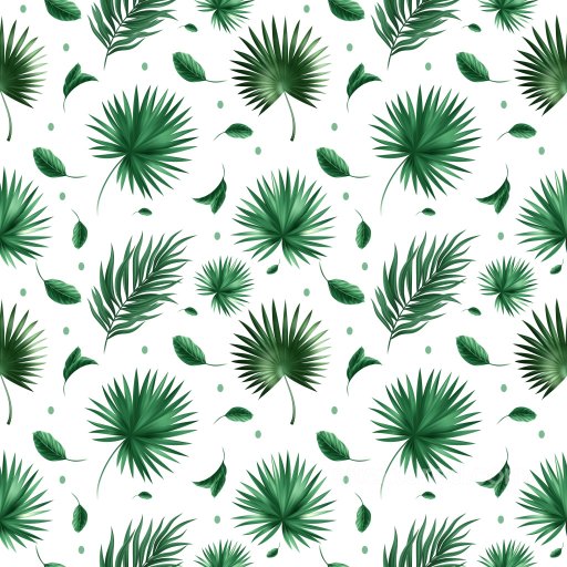 Pattern PBR Texture Featuring Realistic Tropical Green Leaves and Balanced Repeat seamless Pattern Bundle PBR texture