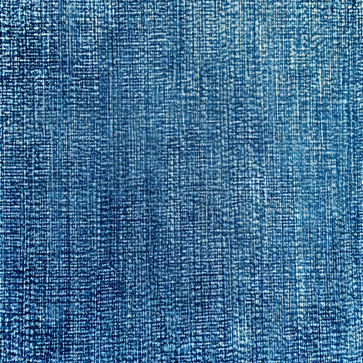 Cracked Denim Fabric with Worn Blue and White Detailing seamless PBR texture preview