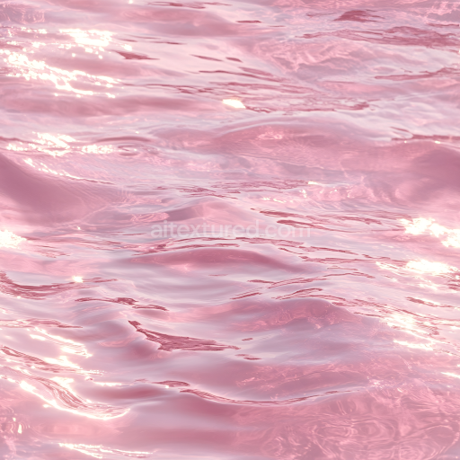 Seamless 3D PBR Texture of Pink Water Surface with Gentle Wave Patterns