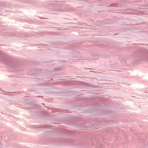 Pink Water Surface Seamless Texture with Gentle Wave Patterns seamless Water PBR texture