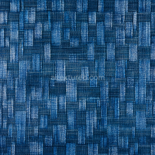 Seamless 3D PBR Cracked Denim Fabric Texture with Woven Pattern and Blue Shades
