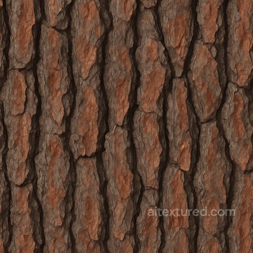 Synthetic Pine Bark Seamless Texture seamless Bark PBR texture