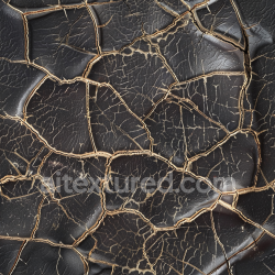 seamless Seamless Cracked Black Leather PBR Texture with Deep Creases and Weathered Surface texture 8k free download PBR