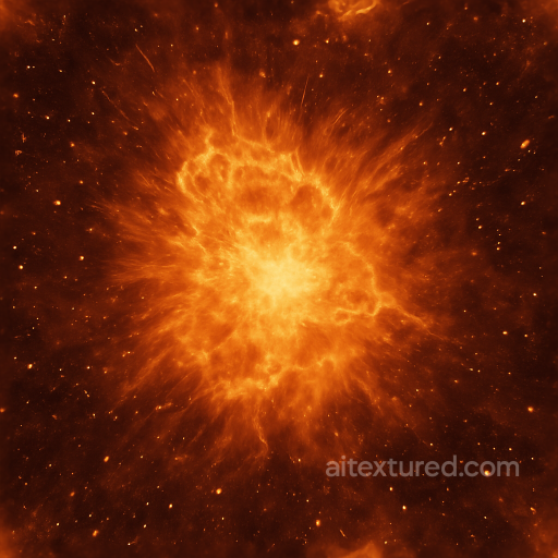 Fiery Explosion With Blazing Fireball Core And Intense Blast Wave In 8K Resolution seamless Explosion PBR texture