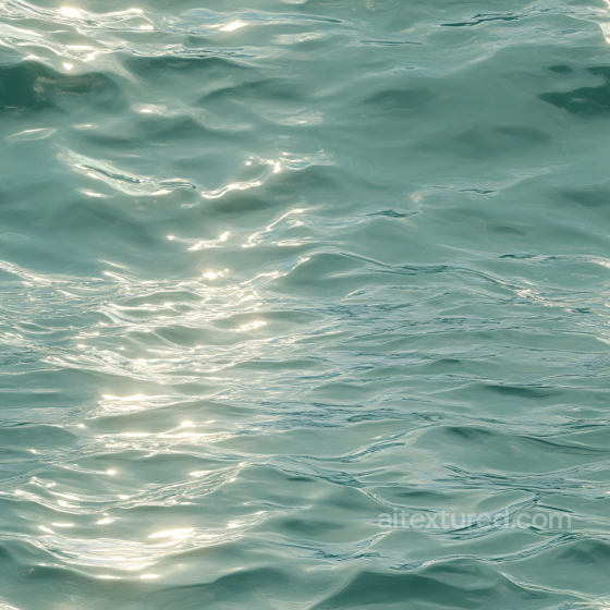 Water PBR Texture of Realistic Calm Ocean Surface with Subtle Waves and Light Reflections Water texture preview