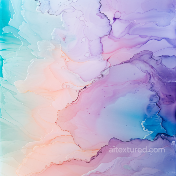 Alcohol Ink PBR Texture with Soft Pastel Swirls and Fluid Color Transitions Alcohol ink texture preview