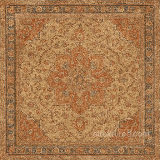 Aged Oriental Carpet Seamless Texture seamless Carpet PBR texture