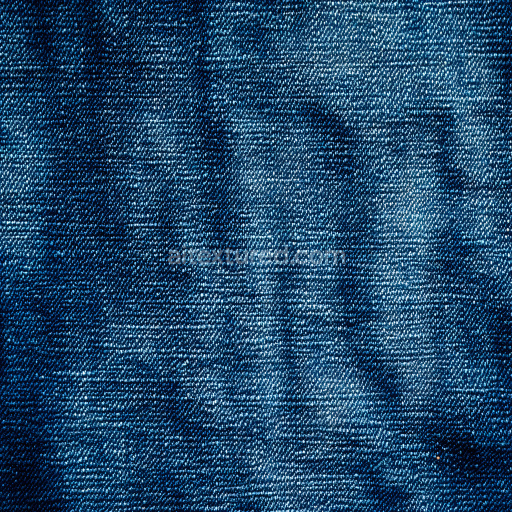 Seamless 3D PBR cracked denim fabric texture with blue worn pattern