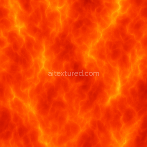 Seamless 3D texture of fire aura with incandescent glow PBR 8K