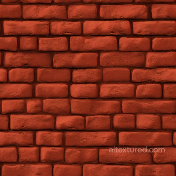 Cracked Red Brick Wall Seamless Texture with Rough Surface Brick texture preview