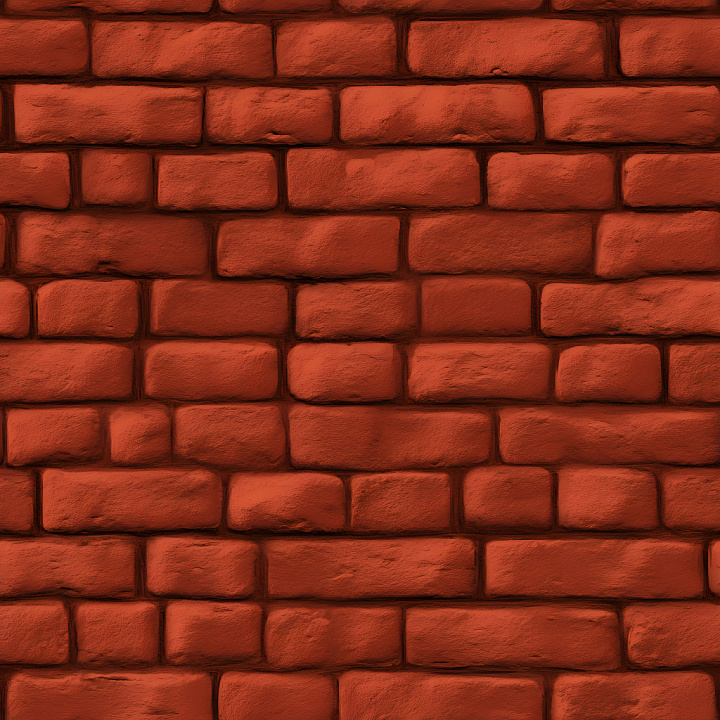 Cracked Red Brick Wall with Rough Surface seamless PBR texture preview