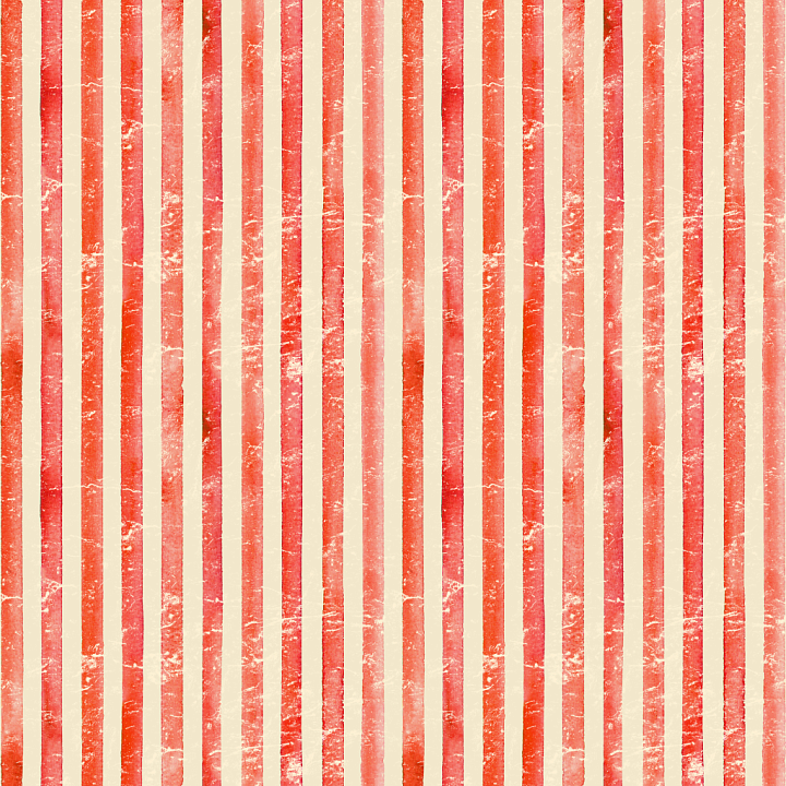 Worn Red Watercolor Stripes on Cream Fabric seamless PBR texture preview