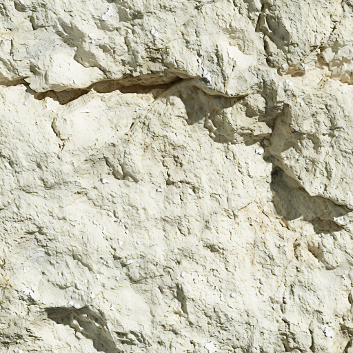 Light Beige Rough Cliff Rock PBR Texture with Natural Cracks and Erosion seamless Stone PBR texture