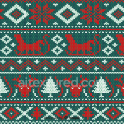 seamless Seamless 3D PBR Christmas Knit Fabric Texture with Deer and Tree Motifs texture 8k free download PBR