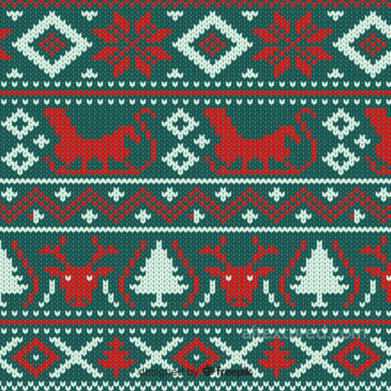 Christmas Knit Fabric Texture with Deer and Tree Motifs All Christmas Digital paper texture preview