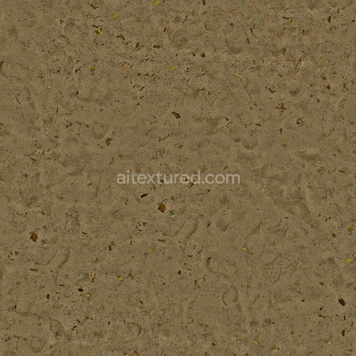 Playground Sand — Playground Dirty Wet Brown Sand Floor — PBR seamless 3D texture