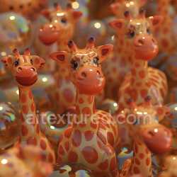 seamless Seamless 3D Inflated PBR Texture Featuring Glossy Vinyl Giraffe Pattern texture 8k free download PBR