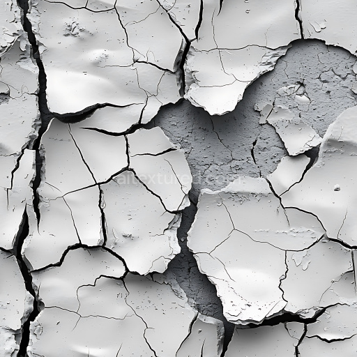 Preview — Seamless 3D Cracked & Holes PBR Plaster Texture with Large Flaking and Deep Cracks