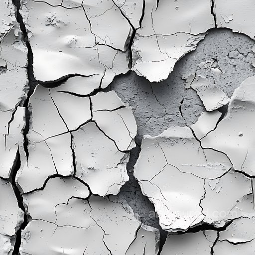 Cracked & Holes PBR Plaster Texture with Large Flaking and Deep Cracks seamless Cracked & Holes PBR texture