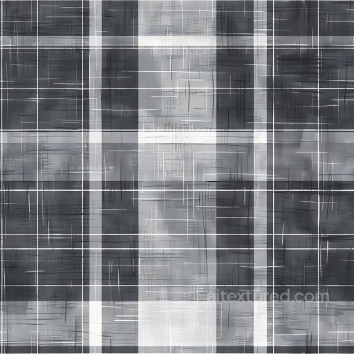 Seamless 3D PBR Texture of Gray and White Light Plaid Fabric Pattern texture preview