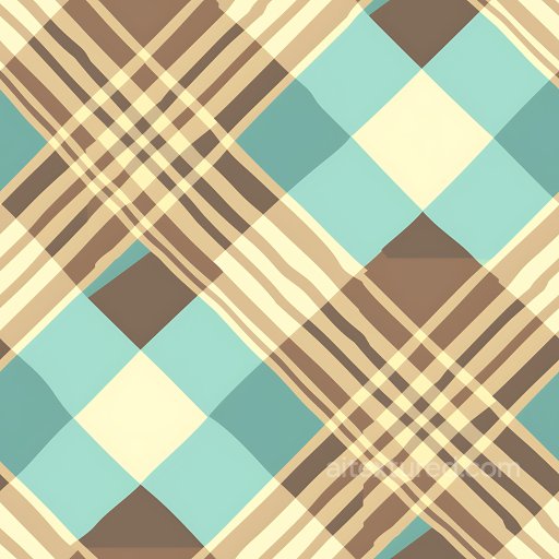 Seamless 3D PBR Plaid Texture Featuring Beige and Cyan Square Pattern texture preview