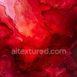 seamless Seamless 3D Alcohol Ink PBR Texture with Deep Red Marbling and Fluid Ink Flow texture 8k free download PBR