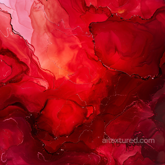 Alcohol Ink PBR Texture with Deep Red Marbling and Fluid Ink Flow Alcohol ink texture preview