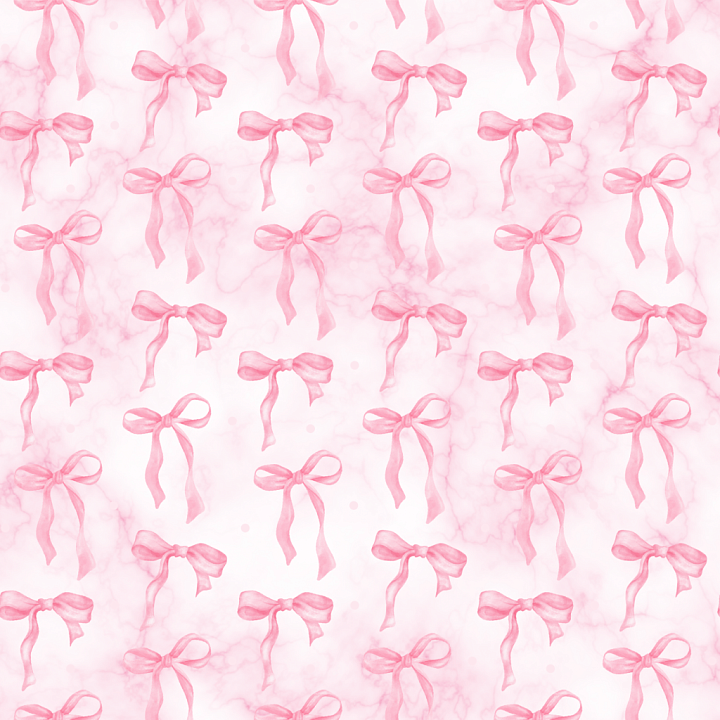 Baby Girl of Pink Watercolor Bows on Soft Fabric Background seamless PBR texture preview