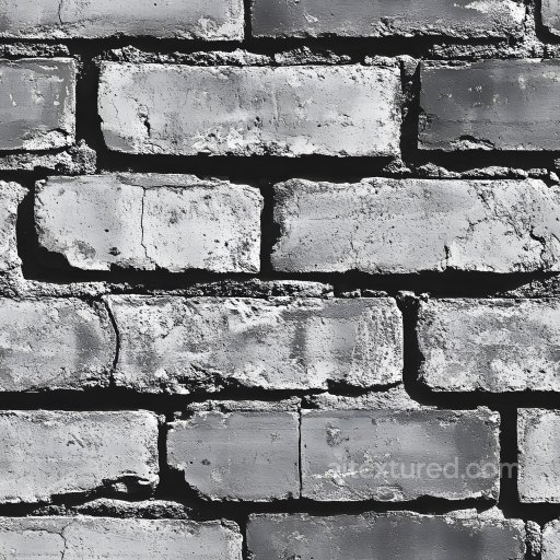 Cracked Brick Wall PBR Texture with Rough Weathered Surface seamless Brick PBR texture
