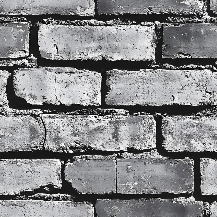 Cracked Brick Wall with Rough Weathered Surface seamless PBR texture preview