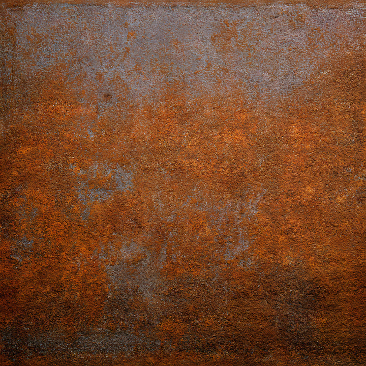 Rusty Metal with Corrosion, Pitting, and Orange-Brown Patina seamless PBR texture preview