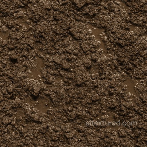 Dirty Wet Soil Seamless Texture seamless Sand-soil PBR texture