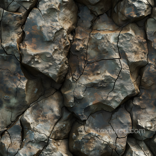 Cracked Rocky Cliff Wall PBR Texture in Earthy Tones seamless Stone PBR texture